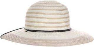 Scala Ribbon Straw Floppy Hat in Natural at Nordstrom Rack