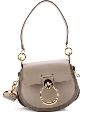 Chloé Tess Bag Leather Small shoulder bag - Grigio