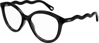Chlo&eacute; Stijlvolle ovale zonnebril - unisex - Brillen - Zwart - 54 MM - Accessoires