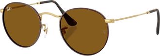 Ray-Ban Round Metal Zonnebrillen - unisex - Zonnebrillen - Bruin - 53 MM - Accessoires