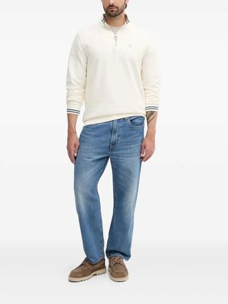 Barbour half-zip high-neck sweatshirt - men - Cotton - M - White