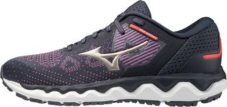 Mizuno Womens Wave Horizon 5 Running Shoe In Gold/violet