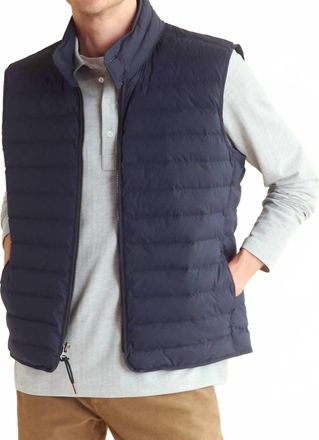 Billy Reid Mens Baffle Vest In Dark Navy