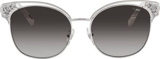 Chopard Grey Cat Eye Ladies Sunglasses SCHC24S 589 57