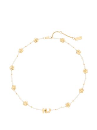 Marc Jacobs Golden Daisy Beads Embellished Necklace