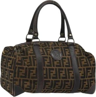 Fendi Pre-owned Handbags, female, Brown, Size: ONE SIZE Pre-owned Zucca Canvas Hand Bag
