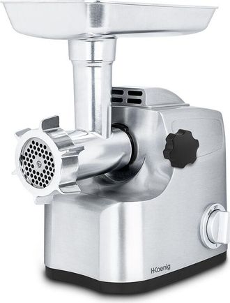 H.Koenig Hkoenig - Picadora De Carne Profesional Wmg800 Capacidad 2 Kg/min, 2 Velocidades, 1800w, Acero Inoxidable Y Numerosos Accesorios