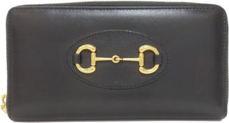 Gucci Black Leather Long Wallet (Bi-Fold) (Pre-Owned)