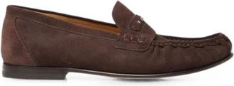 Fendi Scrunch Moccasin - Heren - Schoenen - Bruin - Maat: 43 EU Leer