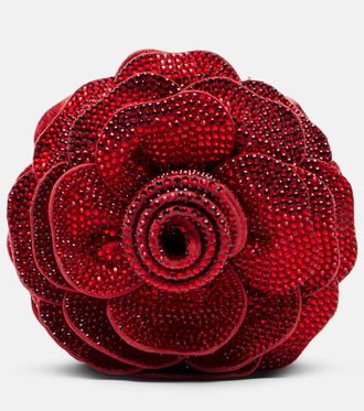 Judith Leiber Soft Rose Belle crystal-embellished clutch