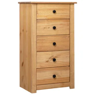 vidaXL Credenza 46x40x89 Cm In Legno Massello Di Pino Panama Range - Vidaxl