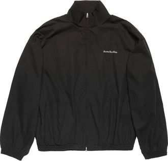 Acne Studios Jassen, Heren, Zwart, L, Katoen, Logo Jacket