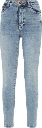 Philipp Plein Skull Embroidery Skinny Jeans - Dames - Skinny Jeans - Blauw - W27 - Katoen - Jeans