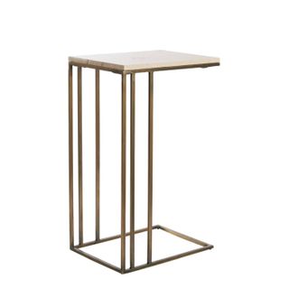 Light & Living Light & Living Mesa Auxiliar Roshan Travertino Arena Y Bronce