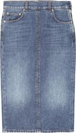 Haikure Kim Midi Denim Rok - Dames - Spijkerrokken - Blauw - W25 - Denim - Rokken