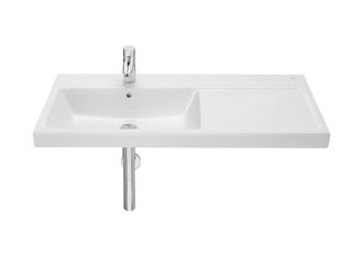 Roca Roca - Lavabo De Porcelana Mural O De Sobremueble The Gap Opciones: Lavabo A La Izquierda
