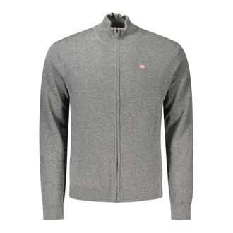 Napapijri Damavand Cardigan - Knitwear - Hombre - Gris - 3XL