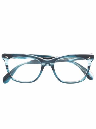 Oliver Peoples Penney square-frame glasses - unisex - Acetate - 51 - Blue