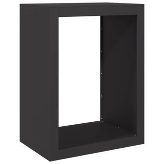 vidaXL Le&ntilde;ero De Acero Negro 60x40x80 Cm Vidaxl