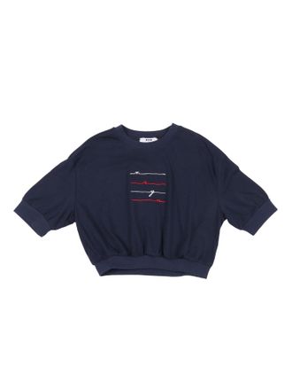 Msgm Cropped Jersey T Shirt Girl