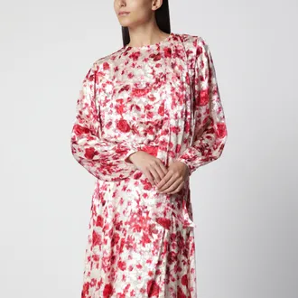 Isabel Marant Blusa Firma in georgette di seta d&eacute;vor&eacute; stampata