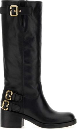 Chlo&eacute; Black Solid Dakota Boots