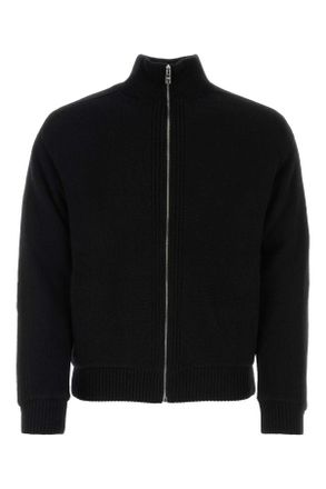 Prada Black Wool Blend Cardigan