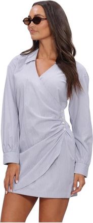 Modstr&ouml;m Dames, Jurken, Blauw, Maat: XS Katoen