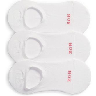 Hue 3-Pack The Perfect Sneaker Liner Socks in White at Nordstrom