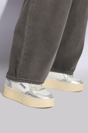 Autry Medalist Platform Sneakers, Womens, White