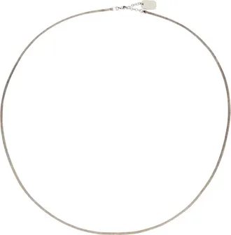 Saint Laurent Accessoires, Dames, Grijs, ONE Size, Lange Ketting in Metaal