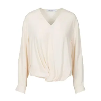 Simona Corsellini Blouses, female, Beige, Size: XS Crepe Blouse