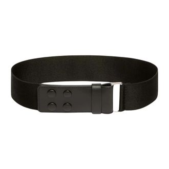 Max Mara Elastische Riem en Leren Ceintuur - Dames - Riemen - Zwart - L - Leer - Accessoires