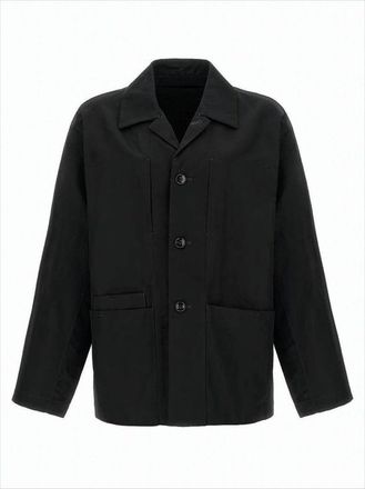 Christophe Lemaire Boxy Black Jacket With Classic Collar
