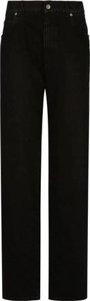 Dolce & Gabbana High-rise Drop-crotch Boyfriend Jeans - Dames - Regular Fit Jeans - Zwart - S - Katoen - Jeans