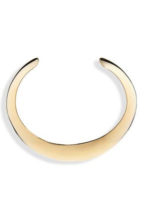 Saint Laurent Polished Torque Necklace in Brass Gold at Nordstrom, Size Medium