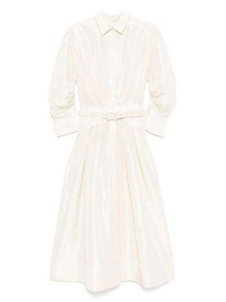 Rebecca Vallance belted midi dress - women - Polyester/Elastane/Polyester - 14 - Neutrals