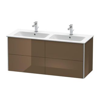 Duravit Duravit Xsquare Vanity Unit Unitario De Pared 128.0 X 47.8 Cm, 4 Cajones, Para Lavabo Me De Starck 233613, Color (frente/cuerpo): Marr&oacute;n Oliva Laca Al
