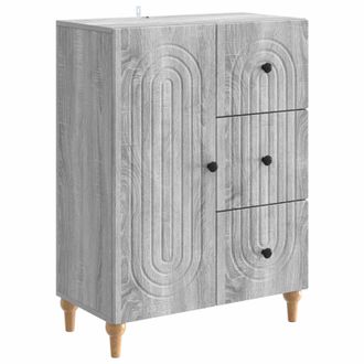 vidaXL Aparador Gris Sonoma 66 X 34,5 X 90 Cm Madera De Ingenier&iacute;a Vidaxl