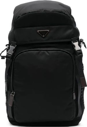 Prada buckle-drawstring backpack - Black