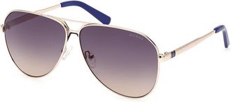 Guess GU00069 32W Mens Sunglasses Gold Size 63