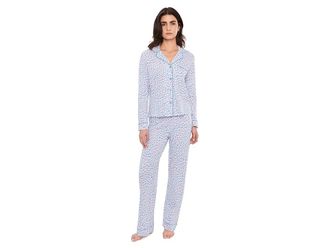 PJ Salvage Whimsy Pajama Set Womens Pajama Sets Blue Bird : LG (US 10-12), Cotton/Jersey/Modal