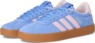 adidas VL Court 3.0 Womens Shoes Blue Fusion/Clear Pink/Silver Metallic : 5.5 B - Medium, Leather