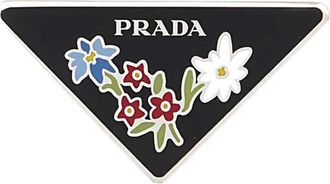 Prada floral triangle brooch - Silver