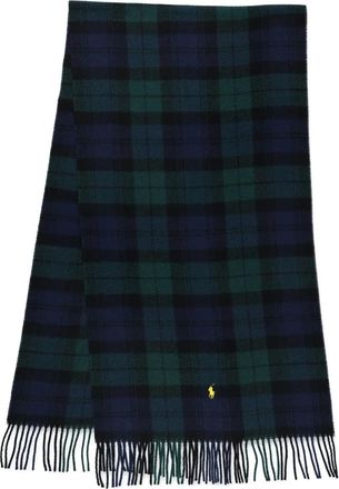 Polo Ralph Lauren check fringed scarf - Blue