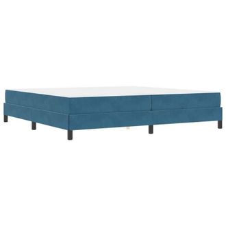 vidaXL Vidaxl - Cama Box Spring Con Colch&oacute;n Azul Oscuro 200 X 200 Cm Terciopelo