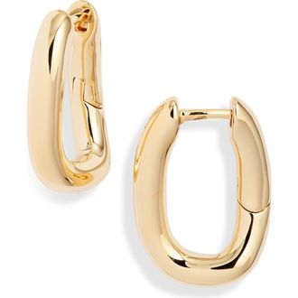 Nordstrom Demi Fine Oval Link Hoop Earrings in 14K Gold Plated at Nordstrom