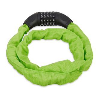 Relaxdays Relaxdays - 5 Candados De Cable Num&eacute;rico, Sistema Antirrobo Para Bicicletas, Combinaci&oacute;n De 5 N&uacute;meros, 120 Cm, Acero, Verde