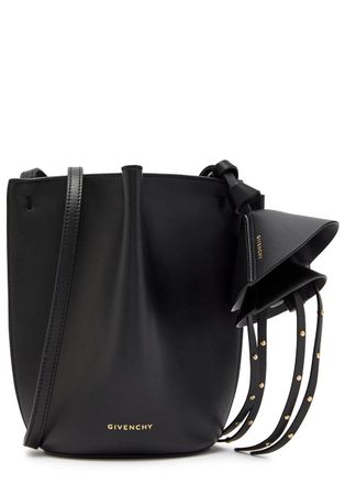 Givenchy Nano Floral Bag-charm Leather Bucket bag - Black - One Size