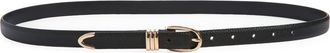 Nordstrom Janae Leather Belt in Black- Gold at Nordstrom, Size X-Large
